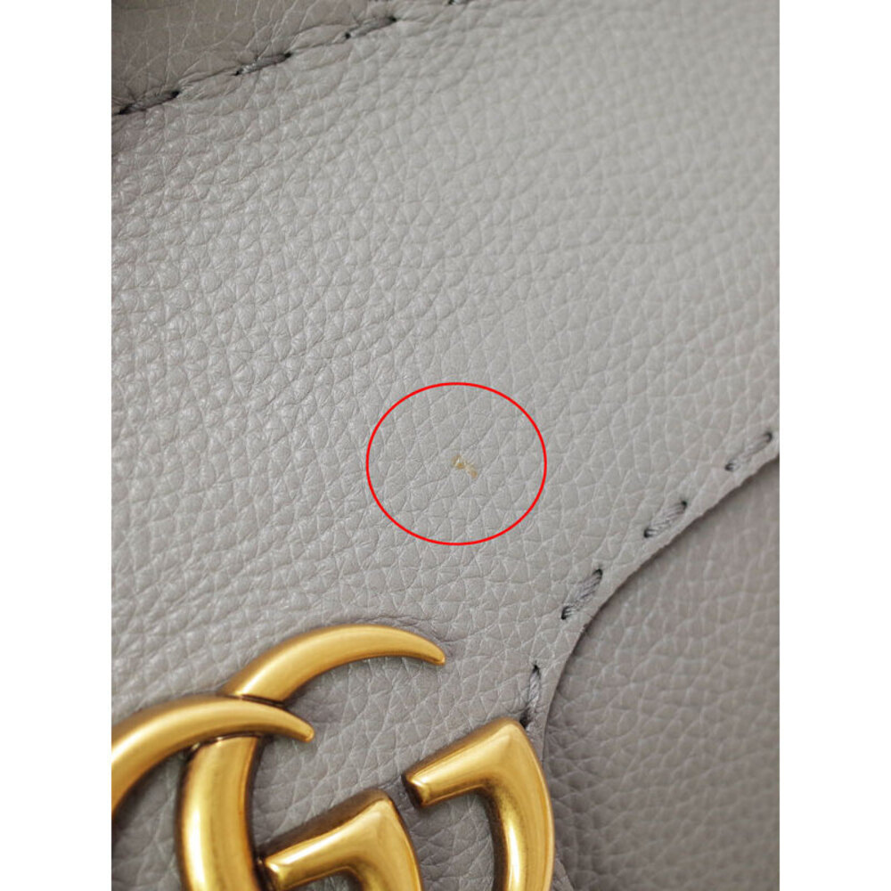 Gucci Handle Top Bag Leather GG 2way Marmont - Picture 4 of 5